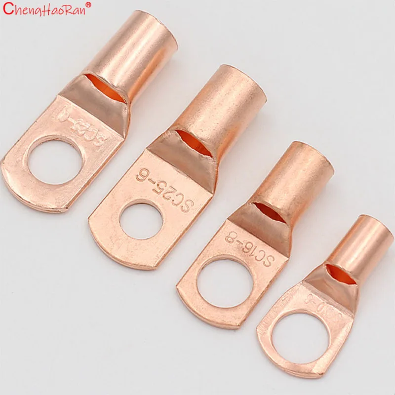 ChengHaoRan 5/10PCS SC Series  4/6/8/10mm Copper Nose Peephole Terminal Block For Marine Short Cable Connectors