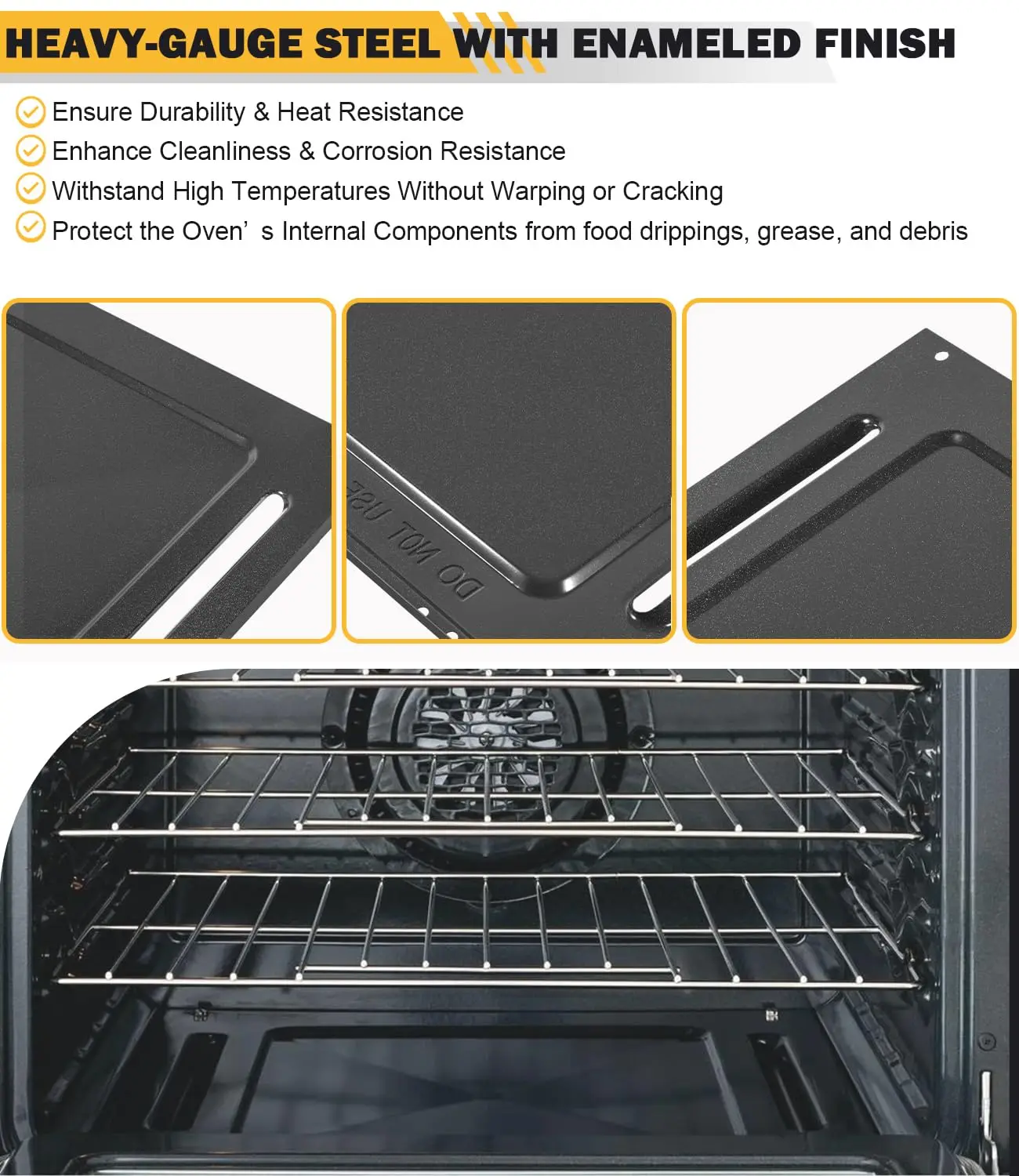 ANX 316400603 Ofenbodenplatte für Frigidaire Gasherde und -öfen, Ersatz für 1056058 316400604 7316400604 AP3768877 – Detail 5