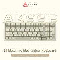 Ajazz AK992 Wired Mechanical Keyboard 98-Key Full Layout Hot-Swap USB Gaming keyboard Multimedia Key Knob for Desktop PC Laptop