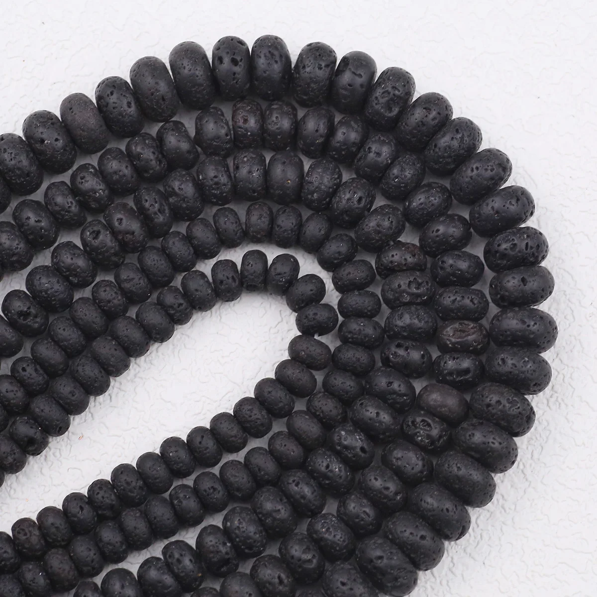 6/8/10MM Perlen Natürlicher Lavastein schwarz Vulkan Runde Spacer Lose Perlen für Schmuckherstellung Halskette Armbänder Zubehör