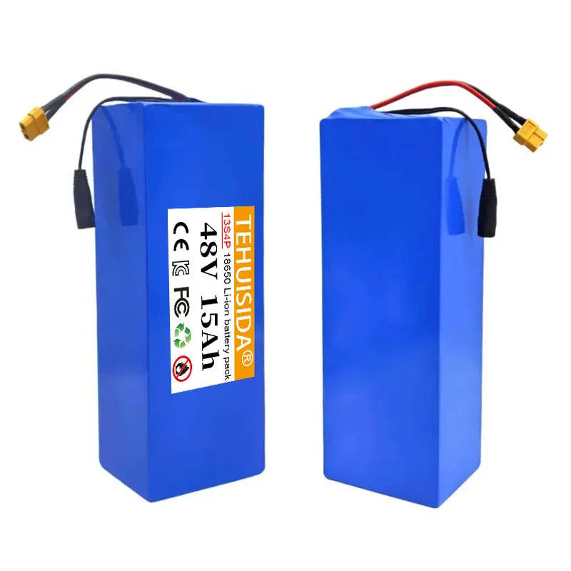 حزمة بطارية جديدة 13S4P 15000mAh 48V ليثيوم أيون 18650 مع BMS مناسبة لدراجات سكوتر كهربائية شحن 54.6 فولت #3