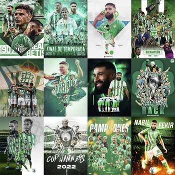 DIY R-Real Betis Balompie 다이아몬드 페인팅 키트, 축구 다이아몬드 자수 색상, 오일 핸드 모자이크 홈 장식, 5D, 2024 신제품 