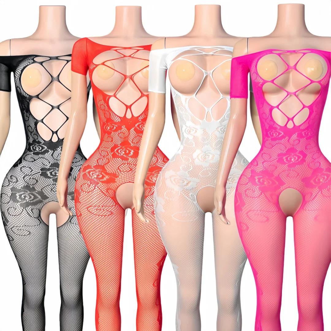 Plus Size Open Bra Crotchless Underwear For Sex Lace Transparent Sexy Lingerie For women Bodysuit Babydoll Dress Erotic Costumes
