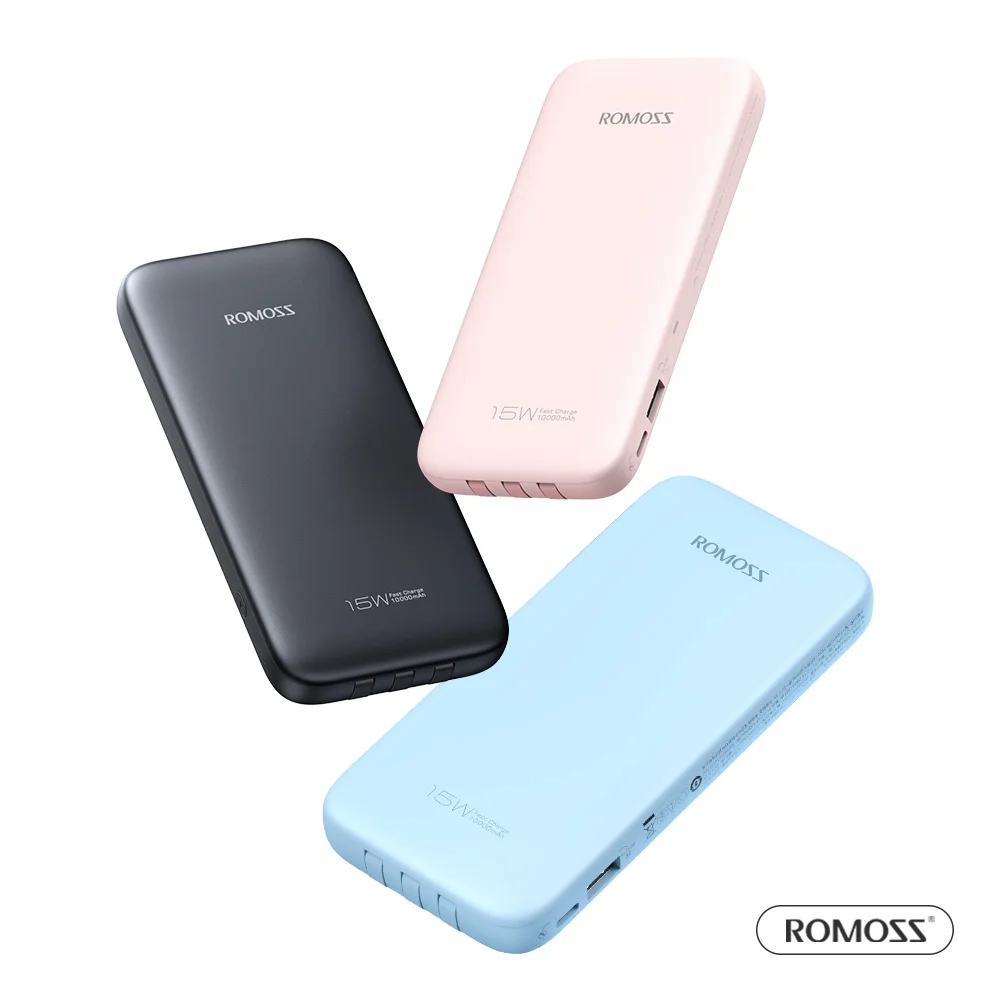 [الشحن الكوري] كابل مدمج Romos Power Bank Phc10 15W أزرق 10000Mah