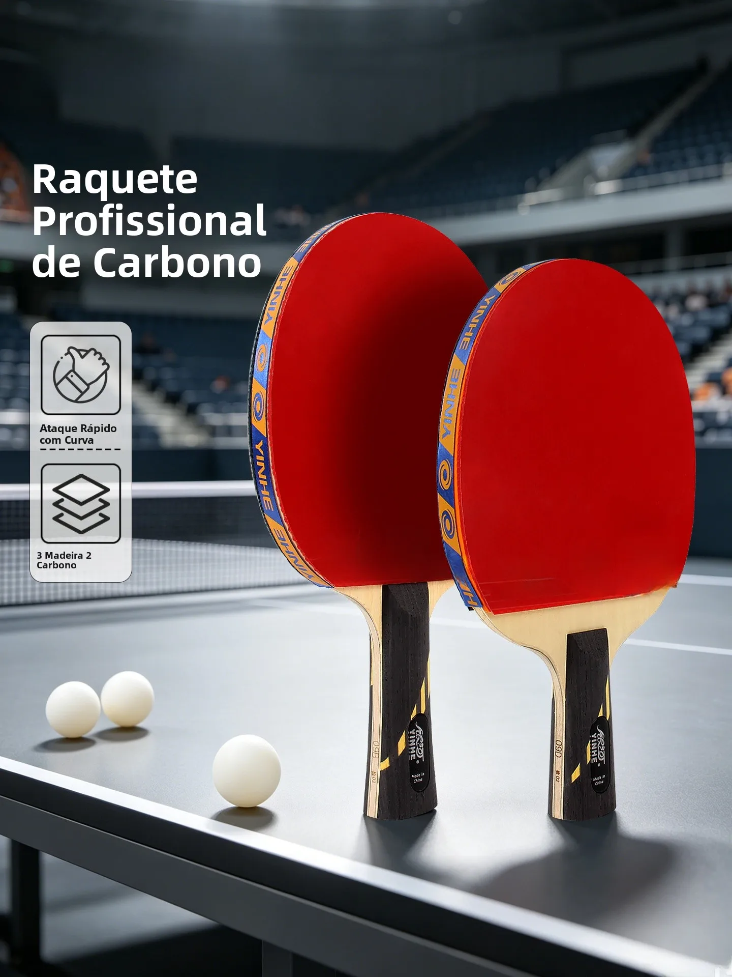 professional-grade-carbon-table-tennis-racket-galaxy-student-special-nine-star-3-wood-2-carbon-straight-and-horizontal-racket