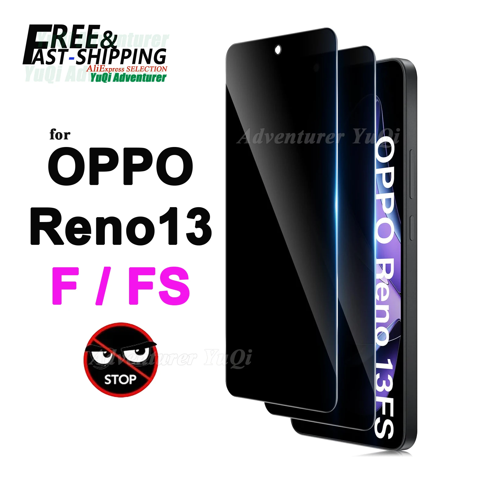 

Anti Spy Screen Protector For OPPO Reno13 F FS Privacy Tempered Glass 9H Anti Peep Scratch High Aluminum Case Friendly
