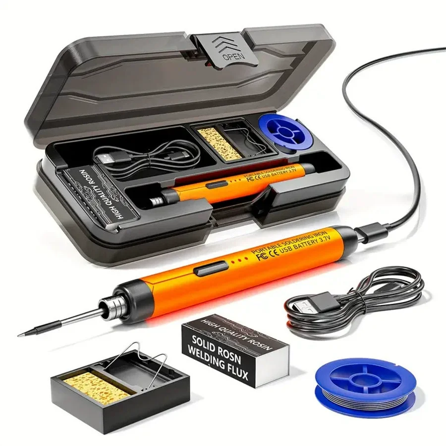 

Портативный USB-паяльник с 3-ступенчатой регулировкой температуры, быстрый нагрев за 3 секунды, мини-электрический паяльник для ремонта электроники и DIY