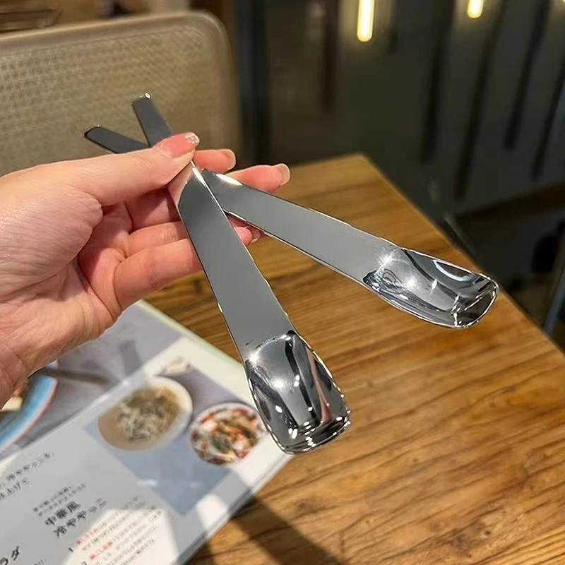 1pcs Flat Coffee Spoon Stainless Steel Coffee Stirrers Tea Spoons Ice Cream Cake Dessert Spoon Bar Kitchen Tableware