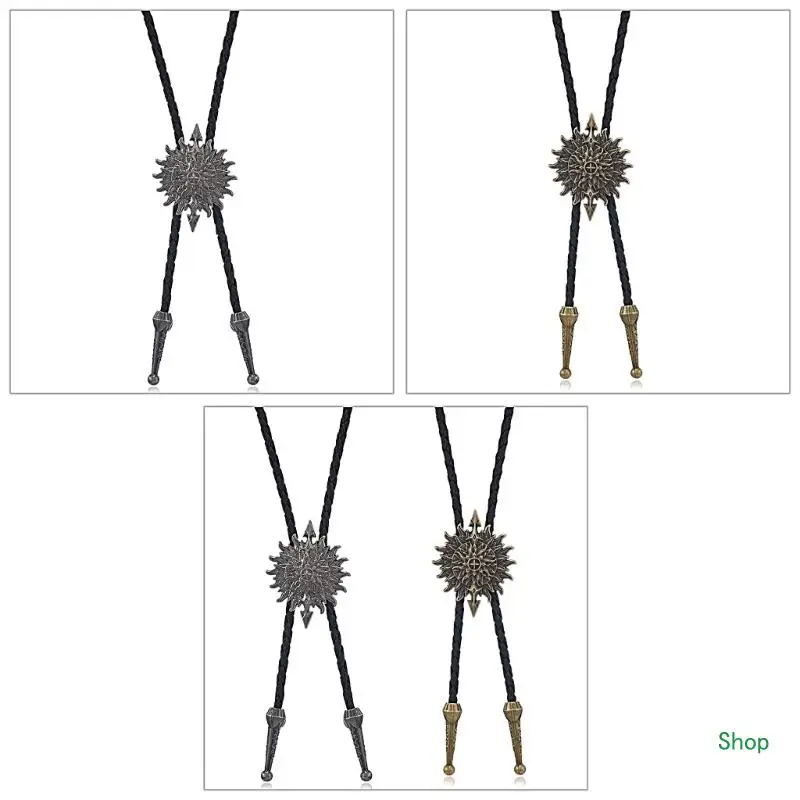 

Dropship Sun and Cowboy Braids Rope Bolo Tie Shirt Collar Necktie Jewelry Necklace