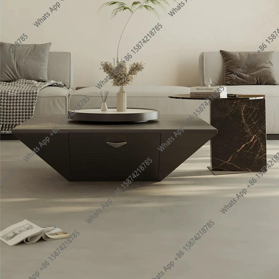 BJ Minimalist Inverted Triangular Coffee Table Combination Living Room Home Modern Light Luxury High-end Atmosphere Fashion Desi