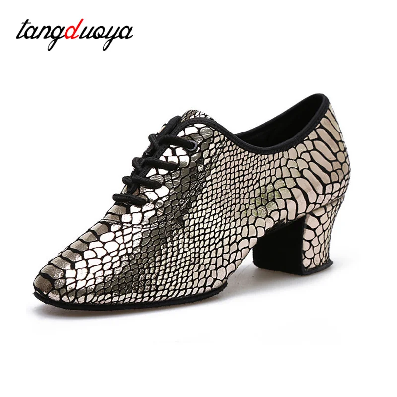 Sapatos de dança latina de couro genuíno para mulheres, salão de baile jazz, sapatilhas tango para senhoras, treinamento de professores modernos