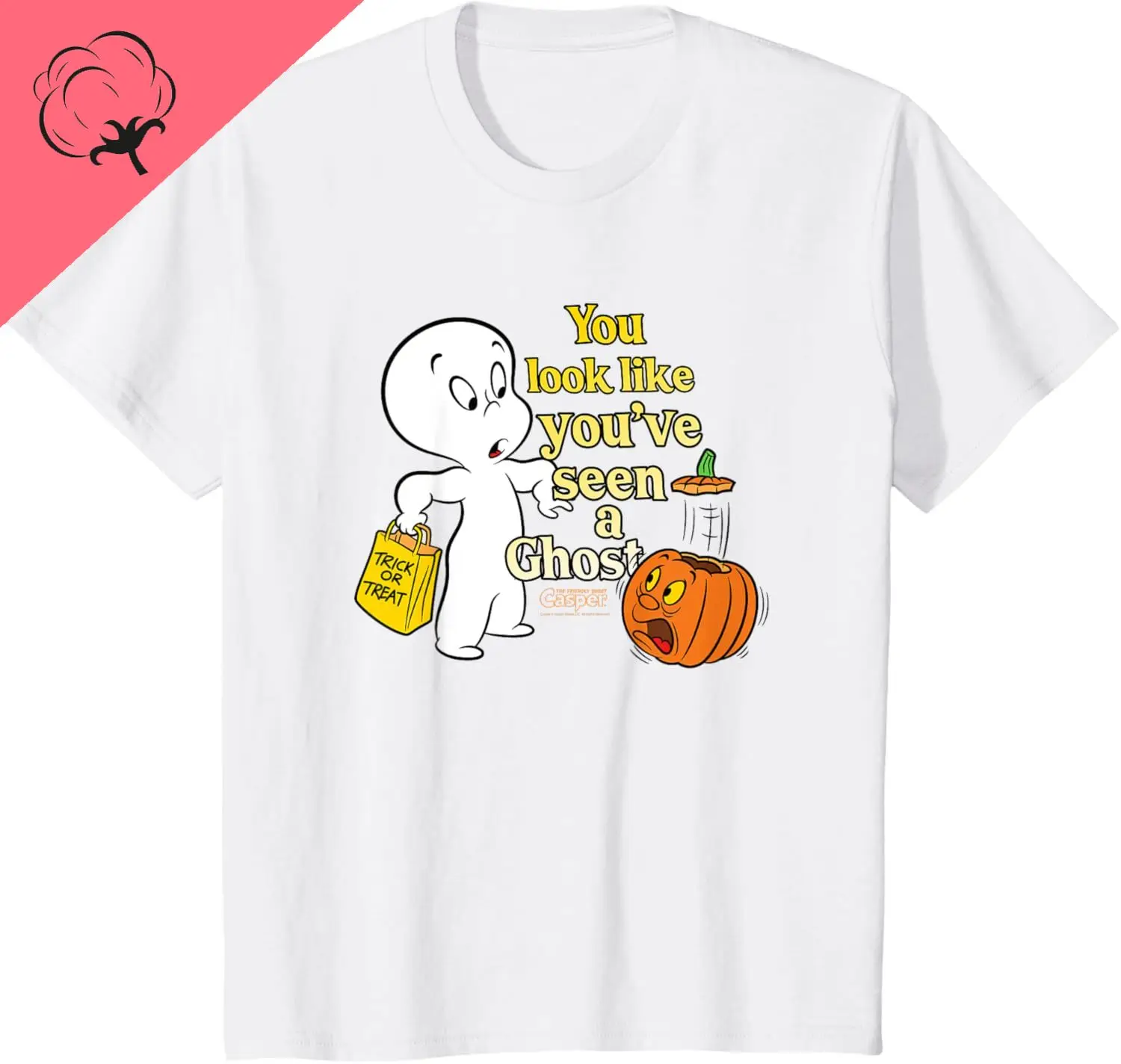 Casper The Friendly Ghost Halloween Like You’ve Seen A Ghost T-Shirt Cotton Men's T-shirts Breathable and Comfortable