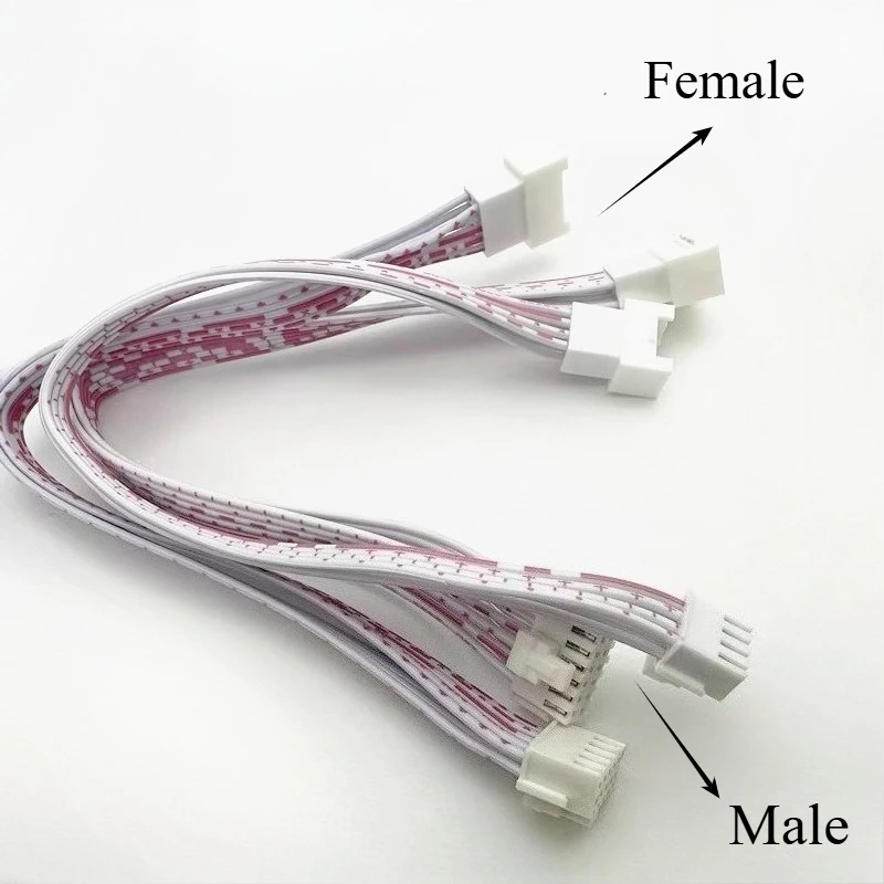 PHB 2.0mm Double Row With Lock Catch Wire Cable Connector 2x2P/3P/4P/5P/6P 20cm 26AWG male to Female Connector Terminal Cable