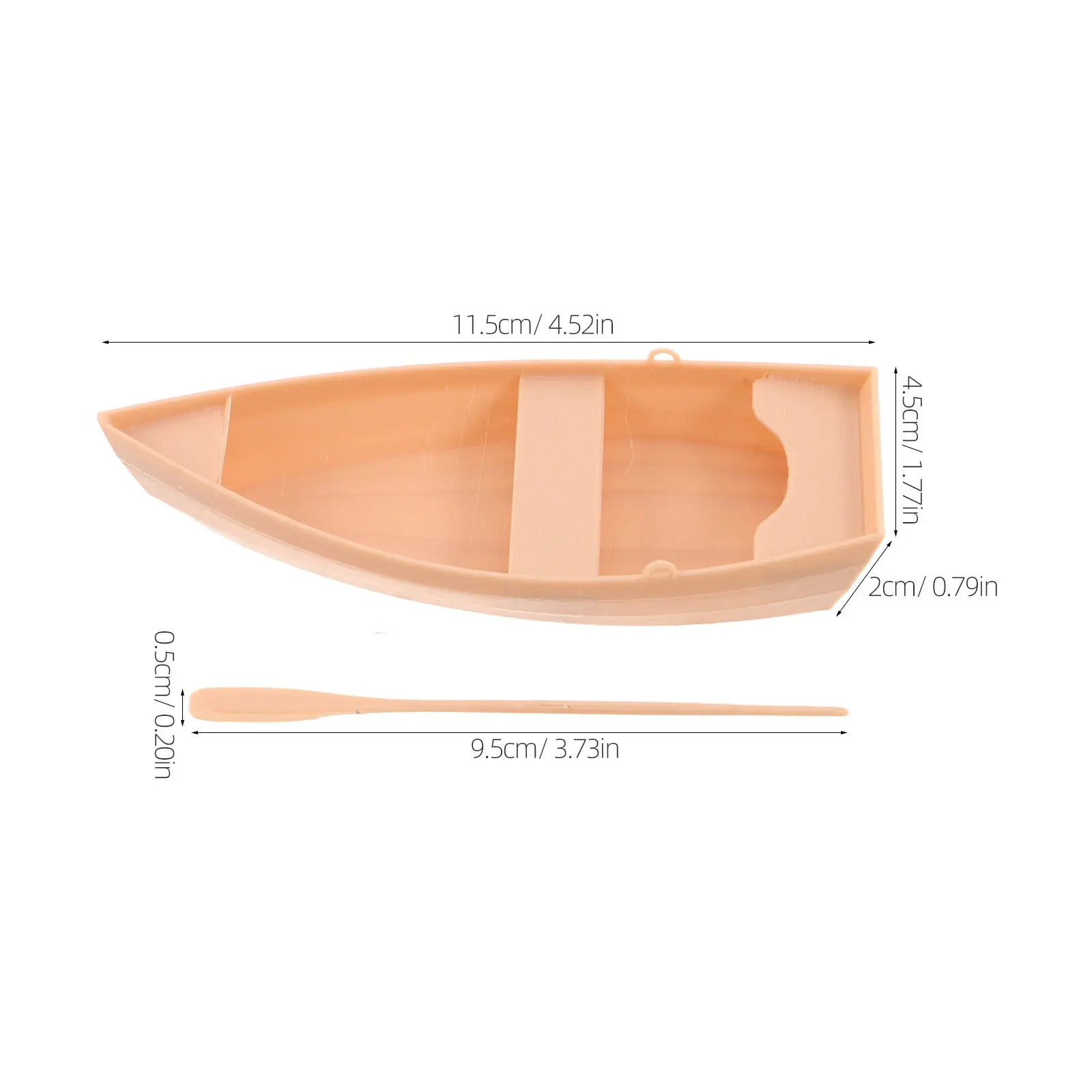 Mini Canoe Decor for Home Office Desk Shelf – Nautical Theme Plastic Boat Ornament, Tabletop Fishing Vessel Centerpiece