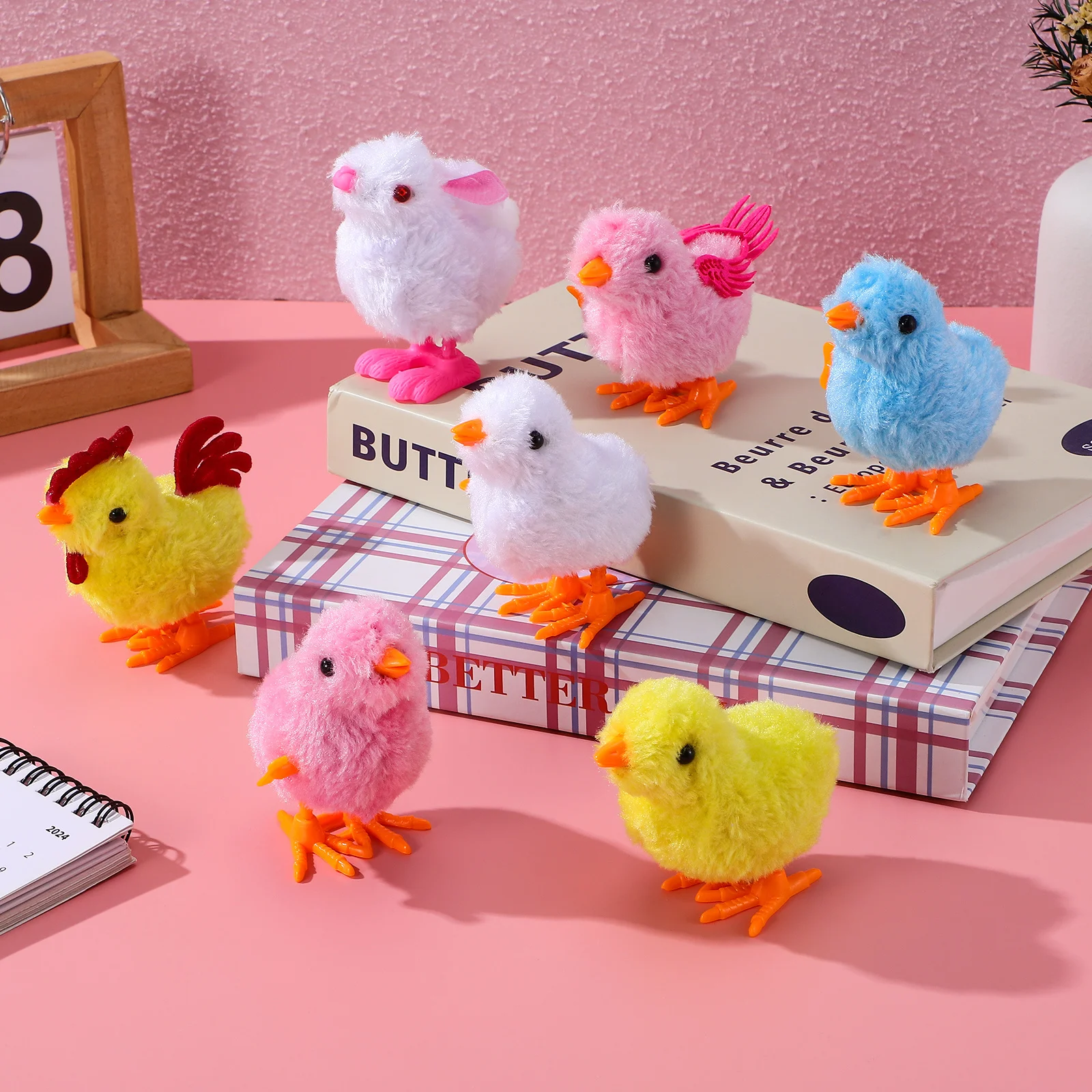 1Set Wind Up Chick Leuke Springen Kip Dier Decoraties Vakantie Feestartikelen Clockwork Hoppen Haan Kid Gift