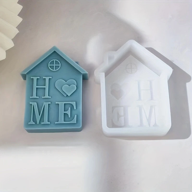 1 piece, silicone mold for house, aromatherapy candles, gypsum for home decoration, cake, mousse mold for house