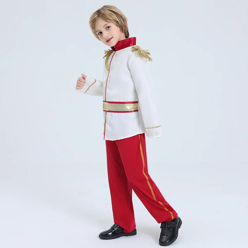 

Boys Handsome Knight Prince Role Play Cosplay Story Halloween Children Stage Performance Clothes Fairy Tale Stage Outfits