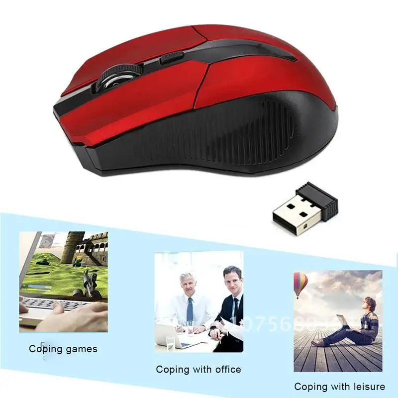 

USB computer mouse 2.4GHz mini ergonomic mouse suitable for PC gaming laptop Wireless optical mouse