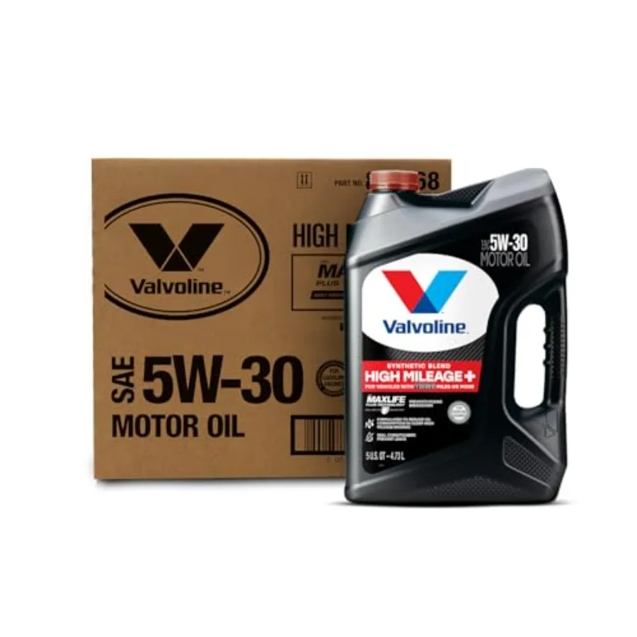 

High Mileage 150K with Maxlife Plus Technology Motor Oil SAE 5W-30 5 QT Case of 3