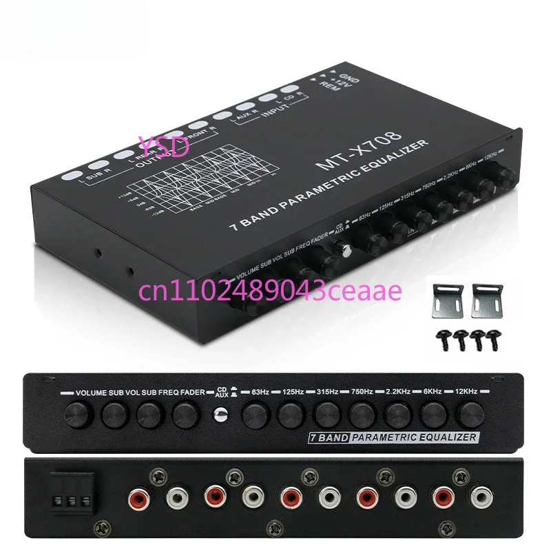 7-Band Vehicle Equalizer Tuning Divider Power Electronic Audio Equipment for Cars Trucks SUVs