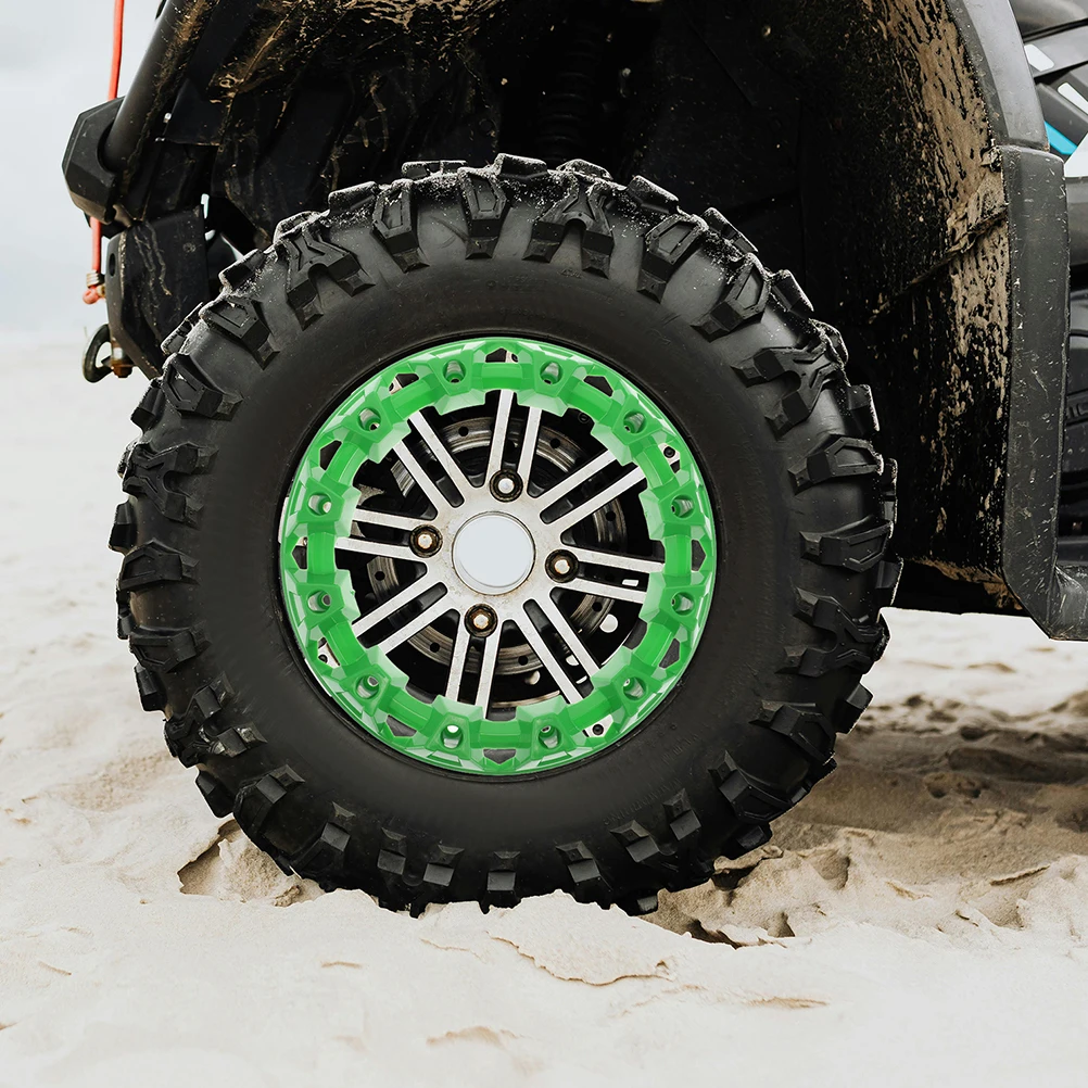 

2pcs Atv Wheel Hub Covers 10-Inch Plastic Rim Protector Waterproof Decorative Hub Caps For Off-Road Vehicles Universal Fit