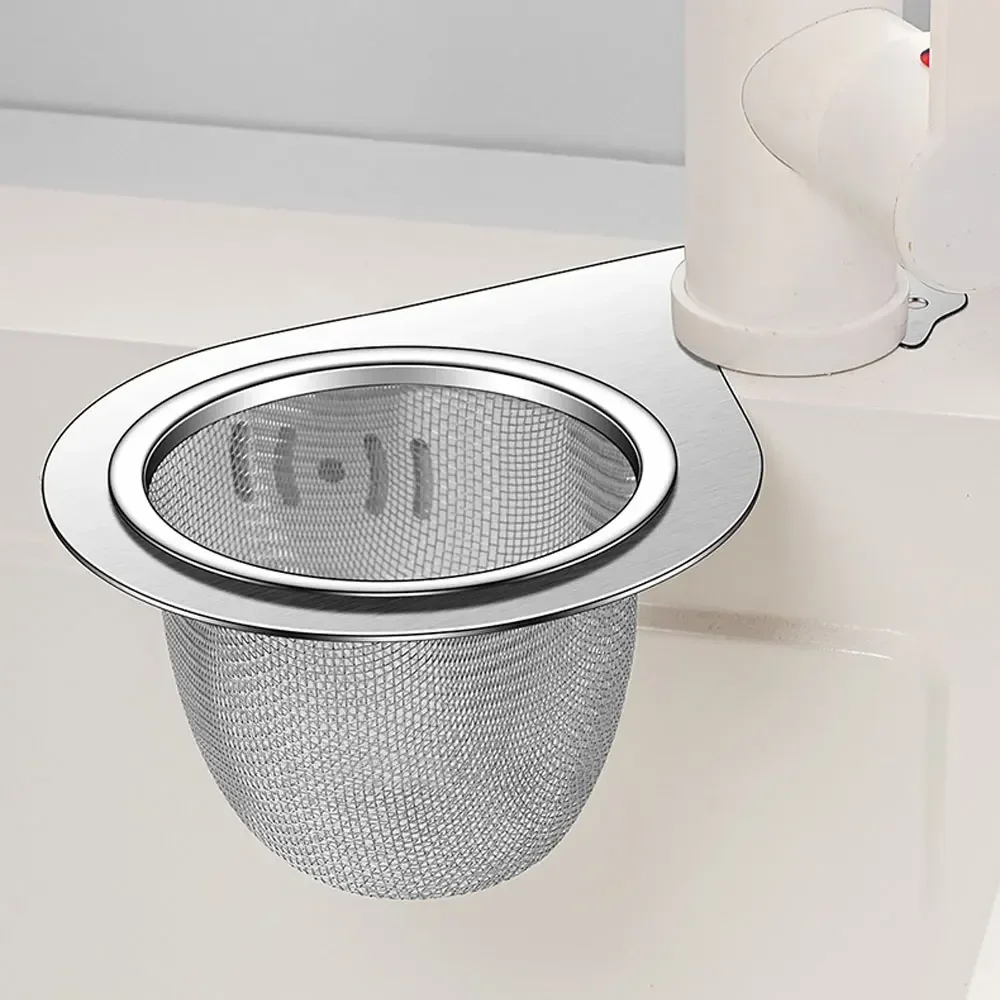 New Stainless Steel Corner Sink Strainer Basket Swan Kitchen Sink Food Drain Basket Rack Kitchen Storage Rack 1/2pcs