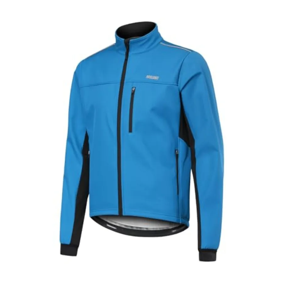 

ARSUXEO Thermal Fleece Winter Cycling Jacekt for Men Windproof Insulated Bike Running Active Jacket