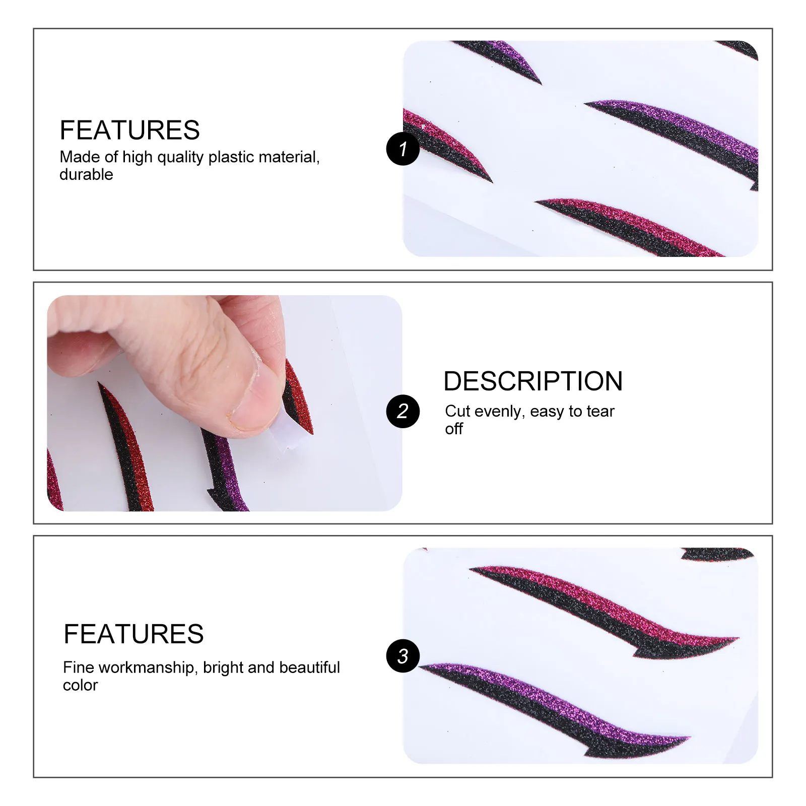 12 pares de pegatinas de maquillaje para ojos, cintas para párpados dobles, autoadhesivas, reutilizables, delineador de ojos para todas las etnicidades, uso en interiores y exteriores