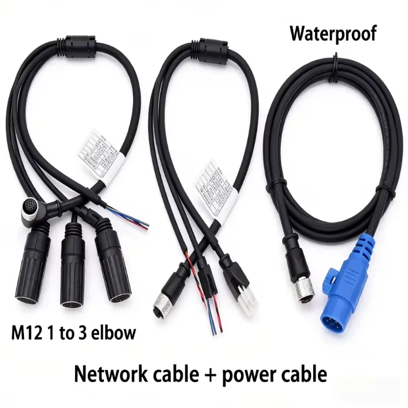 1 To 3 M12 High-Flex Power Network Cable Compatible with DJI Livox LiDAR DC Male/Female XT60 to RJ45 Waterproof Mid-70