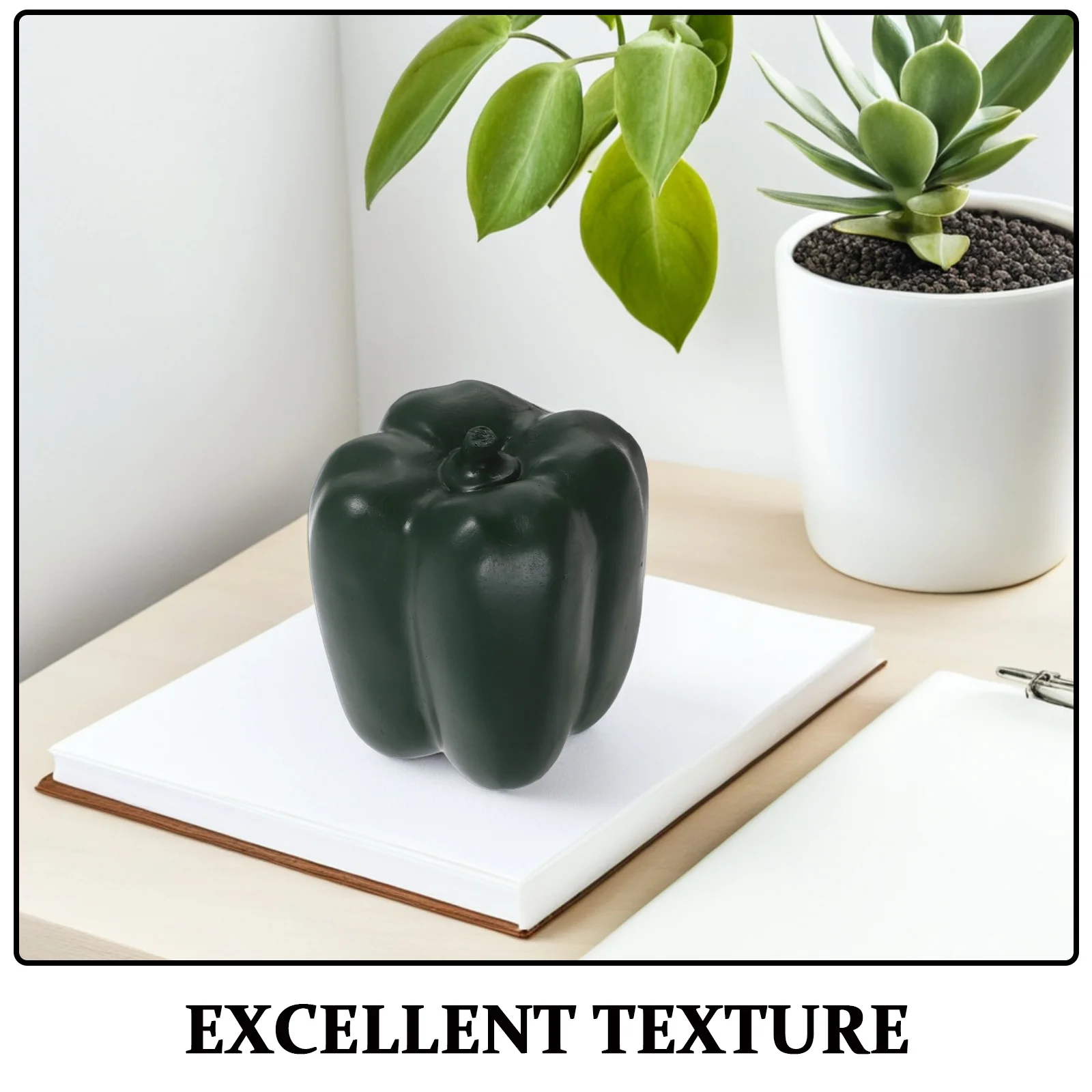 واقعية الفلفل الأخضر المخفية مفتاح مربع في الهواء الطلق حديقة تمثال أمن الوطن مفتاح تخزين حامل مقاوم للماء الفلفل حديقة التماثيل