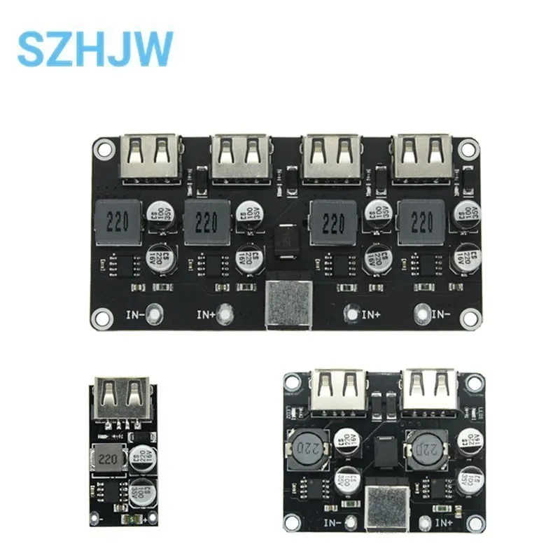 USB QC3.0 QC2.0 DC-DC Buck Converter Charging Step Down Module 6-32V 9V 12V 24V to Fast Quick Charger Circuit Board 3V 5V 12V