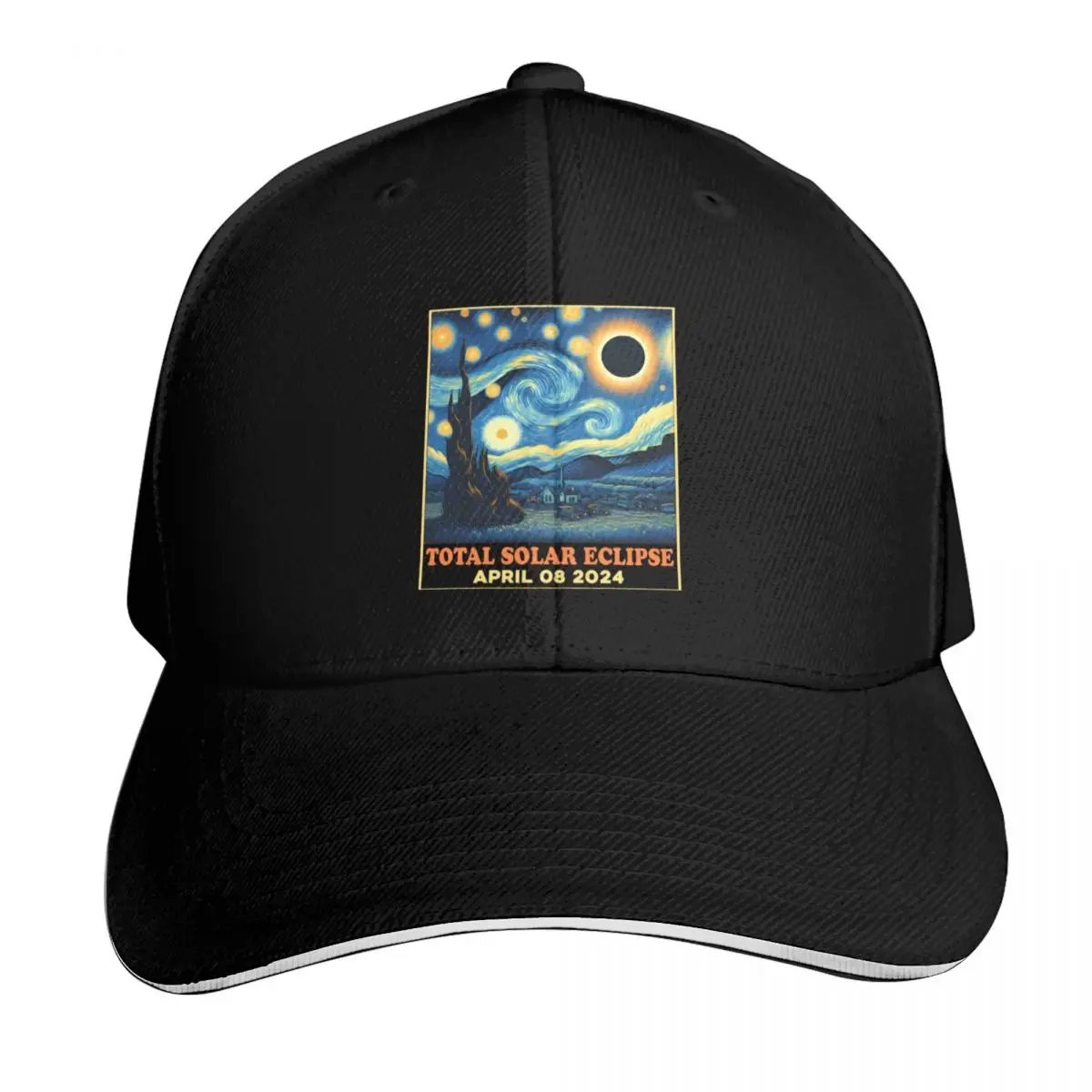 Total Solar Eclipse April 8 2024 Baseball Cap Moisture Wicking Quick Dry Curved Brim Classic Fit Low Profile Unstructured