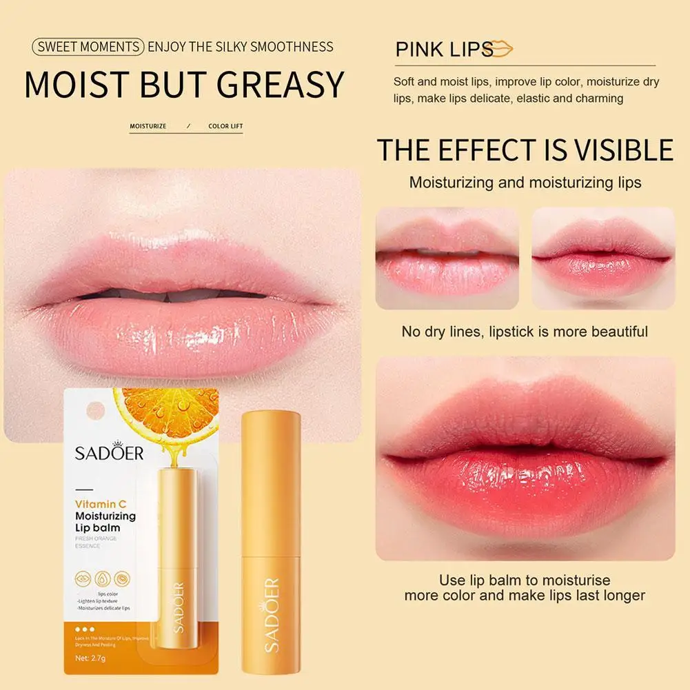 1pcs 2.7g Lip Balm Vc Dry And Cracked Lips Peeling Skin Aloe Vera Moisturizing And Repairing Lipstick Lip Care Products Lip Tint