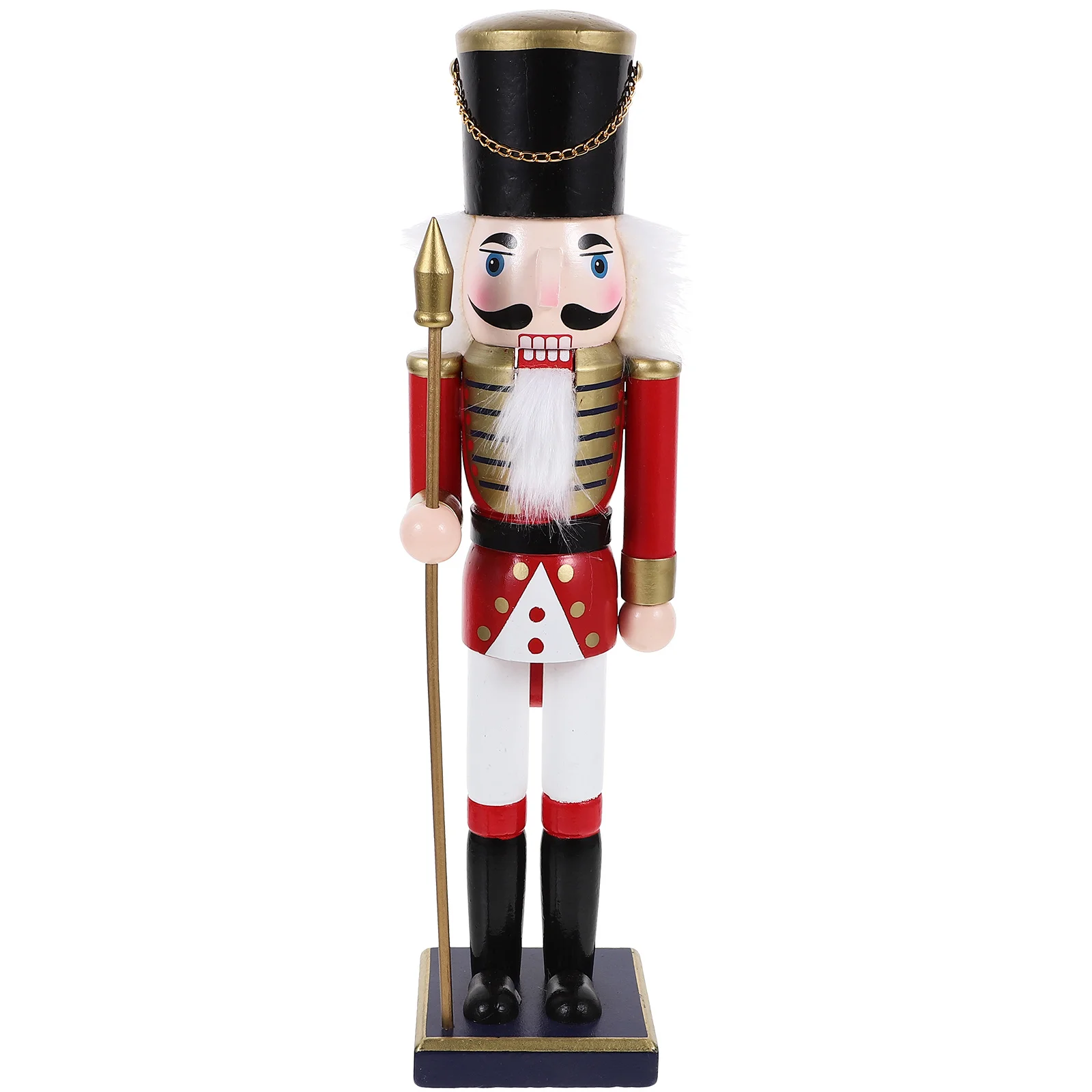 

1pc Desktop Wooden Nutcracker Decor Nutcracker Christmas Decoration Xmas Desktop Ornament Traditional Craft Festival Gift