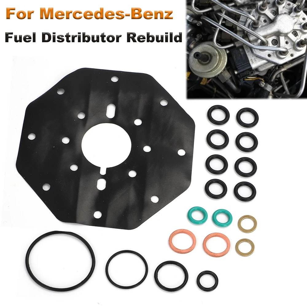 For Mercedes-Benz W126 420 500 560 SL SEC SE SEL 1985 - 1993  Fuel Distributor Rebuild Kit P/N 0438101018