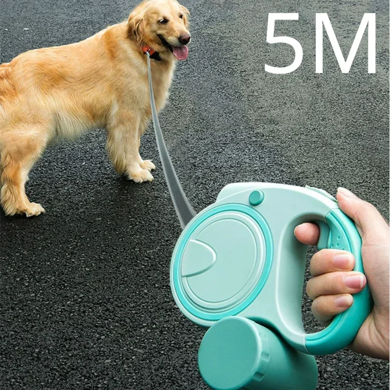 3/5M Dog Leash Retractable LED Leash for Small Medium Dogs Roulette Nylon Dog Collar Extension With Poop Bags Dog Accessories