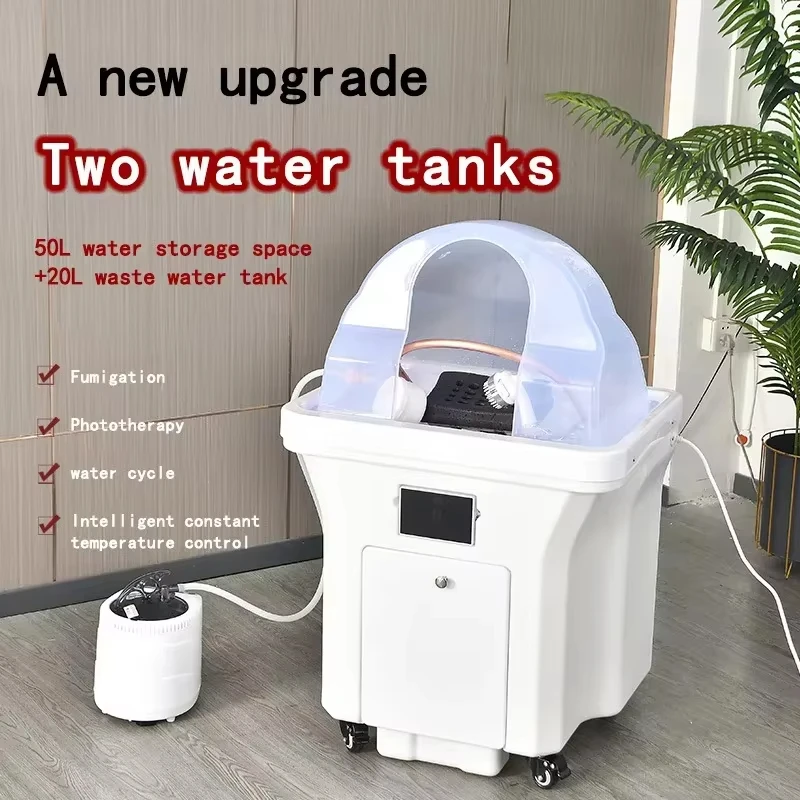 New Mobile Head Therapy Device Storage Tank SPA Automatic Water Cycle Constant Temperature Hair Shampoo Basin Salon Furniture 11