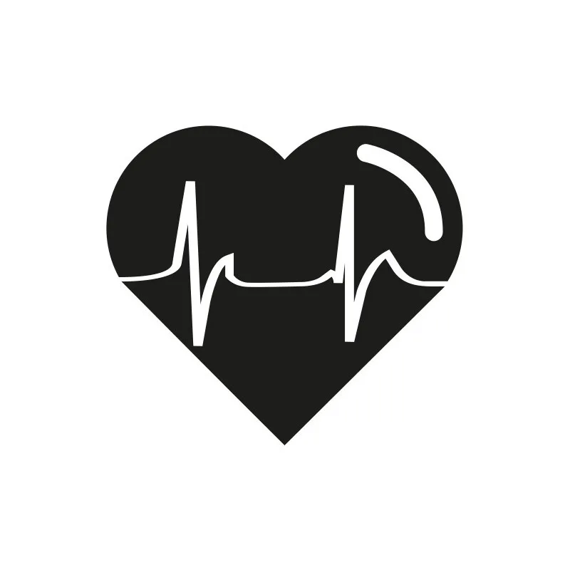 

Plott Sticker Heart ECG Doctor SOS Sticker Heart Love Car Decal OEM-