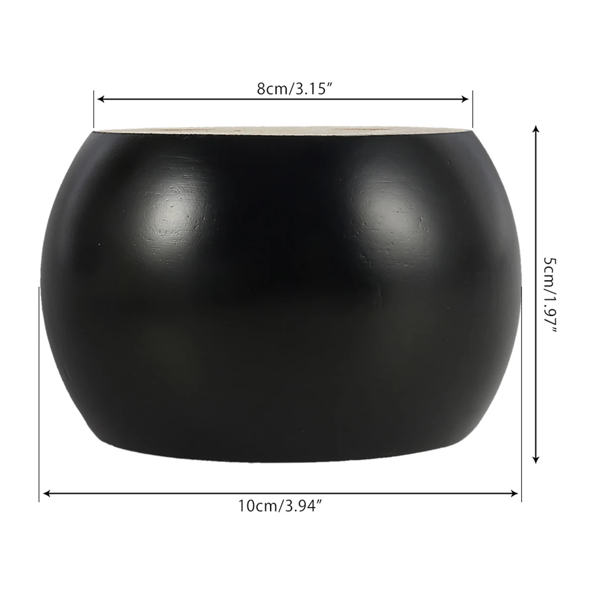 4Pcs Furniture Leg Solid Wood Round Shape Bun Feet 5cm Tall Replacement Sofa Legs for Couch Chair Coffee Table Cabinet Furniture