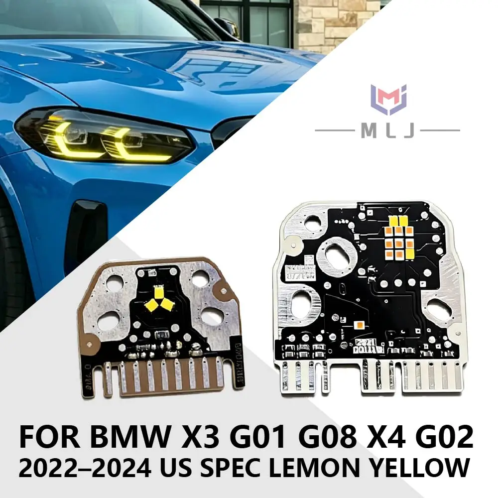 Angel EyesLED DRL Light Panel For US Spec BMW X3 X3M G01 X4 X4M G02 2022-2023 New Lemon Yellow Headlight Replacement Parts