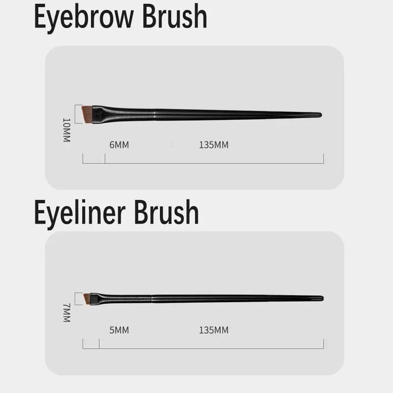 Pinceau de maquillage à lame inclinée pour les yeux, eyeliner fin et plat, outil de maquillage professionnel pour la beauté des sourcils