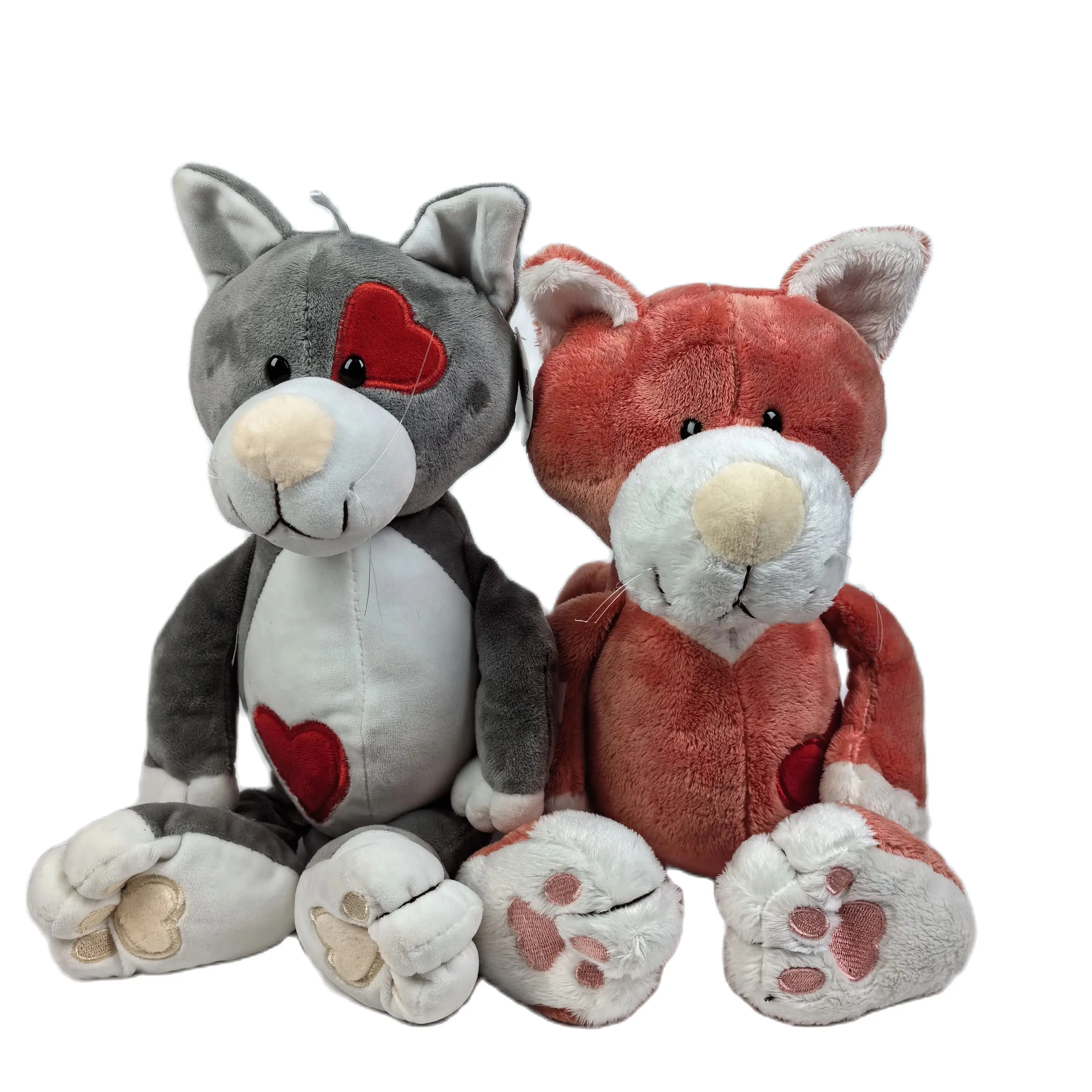 

35cm couple Cute Cat Plush Toys Soft Stuffed Kitten Model Fake Cat Realist Animals For Kids Girls Birthday Valentine's Day Gift