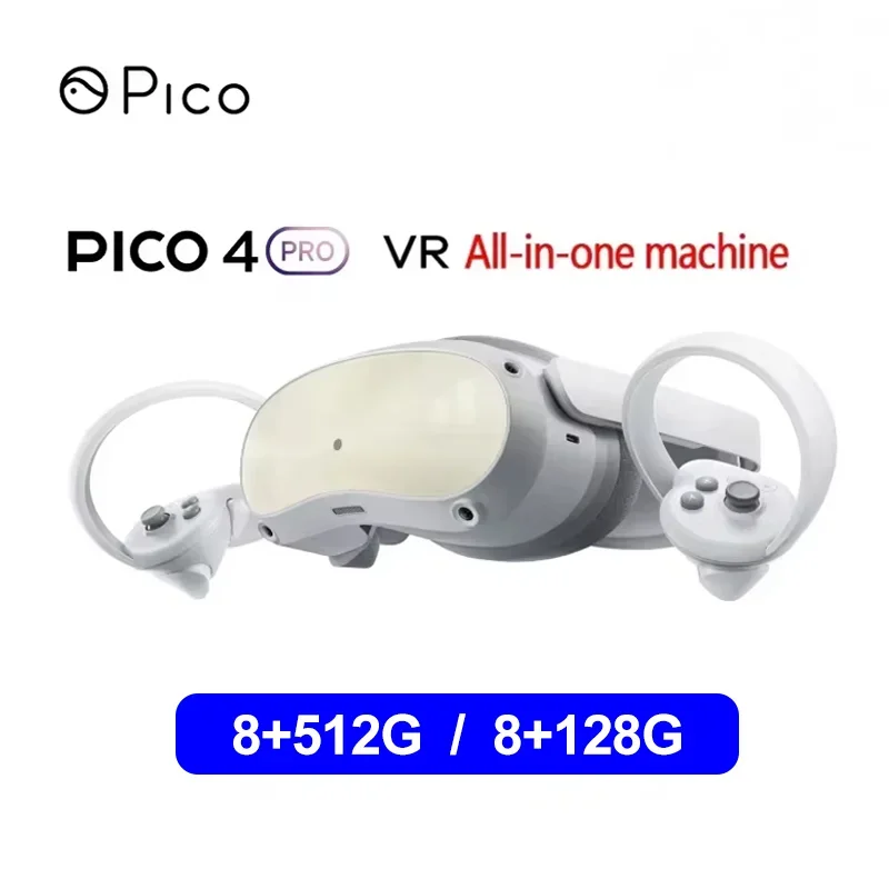 Pico 4 Pro VR Glasses All-in-One Machine 512G Support Eye Tracking Facial Expression Capture 6Dof Pico4 VR Headset For SteamVR