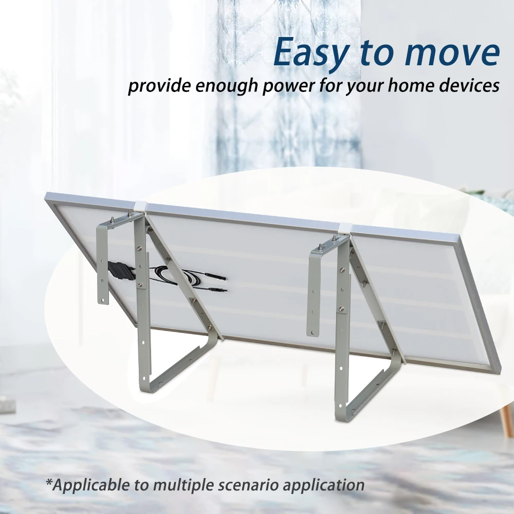 태양 전지 패널 마운트 스탠드, 태양 전지 패널 브래킷, Balcone 또는 Houses 오프 그리드 시스템 또는 네트워크 연결, 27.55 인치 (70cm) 200W