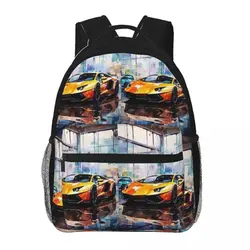 Sac à Dos Jaune L-amrer orghini pour Homme et Femme, Cartable pour Garçon et Fille, Étudiant, Adolescent, Cartable, 16 Pouces