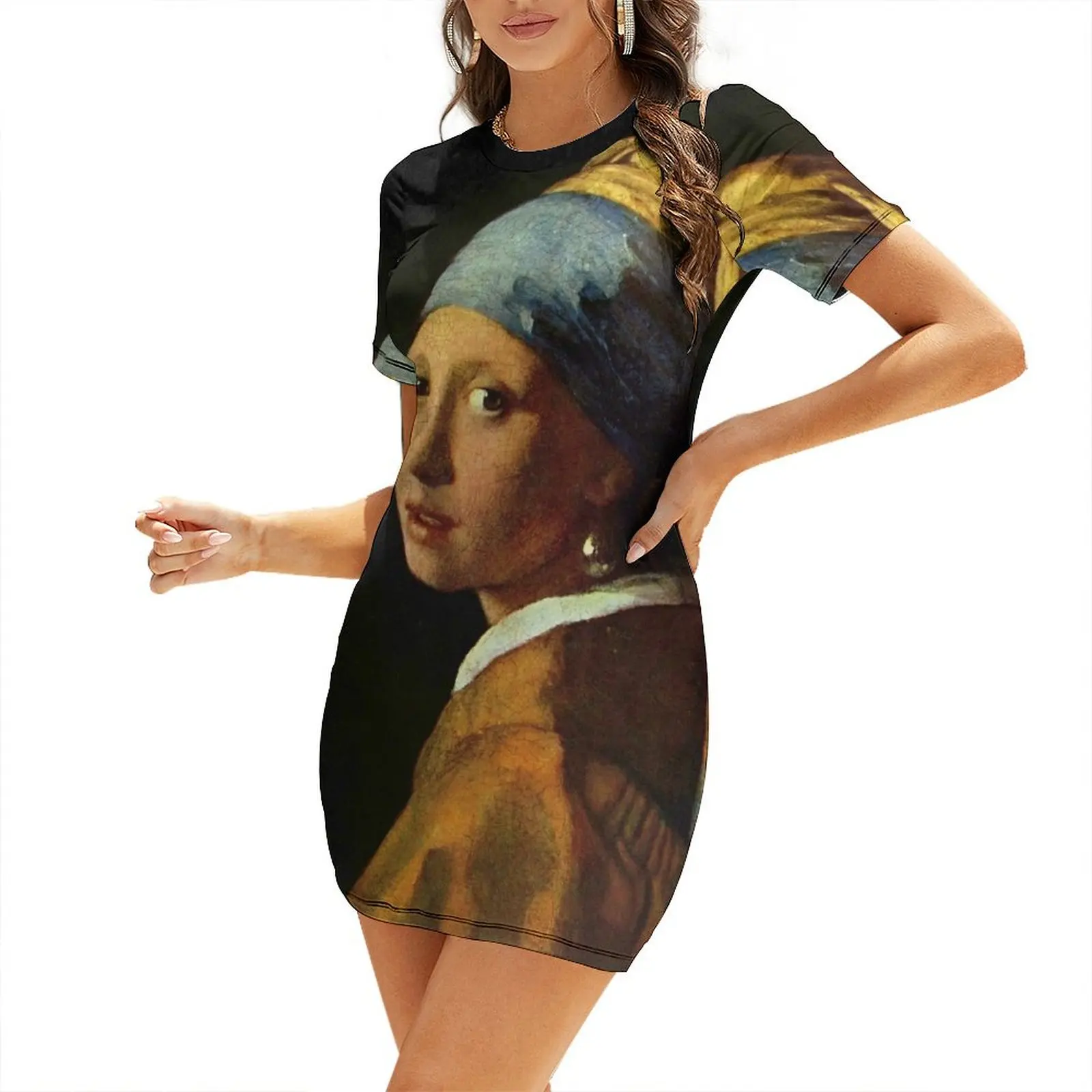 Girl with a Pearl Earring Short Sleeved Dress summer dress for women 2025 long sleeve dresses Dress