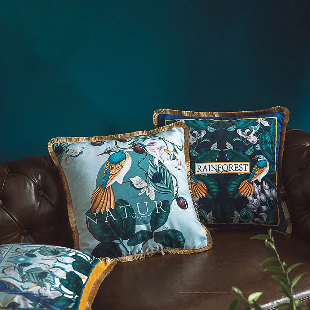 Light Luxury Short Plush Pillow Cover American Fashion Retro Style Home Decor Items Apply To Dakimakura Decorative Cushions Sofa