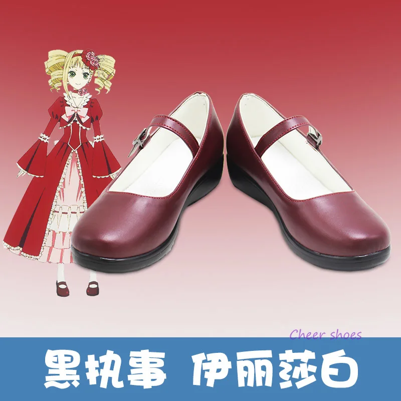 Anime Black Butler Cosplay Shoes Halloween Elizabeth Midford Cosplay Costume Prop Elizabeth Anime Cosplay Lolita Shoes for Women