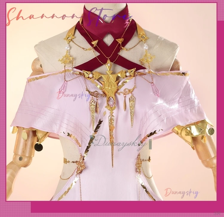 ميلي كوسبلاي كوسبري لعبة مسار إلى أي مكان فستان وردي ملحقات شعر مستعار مجموعة كاملة زي موحد للهالوين للنساء ملابس لعب الأدوار