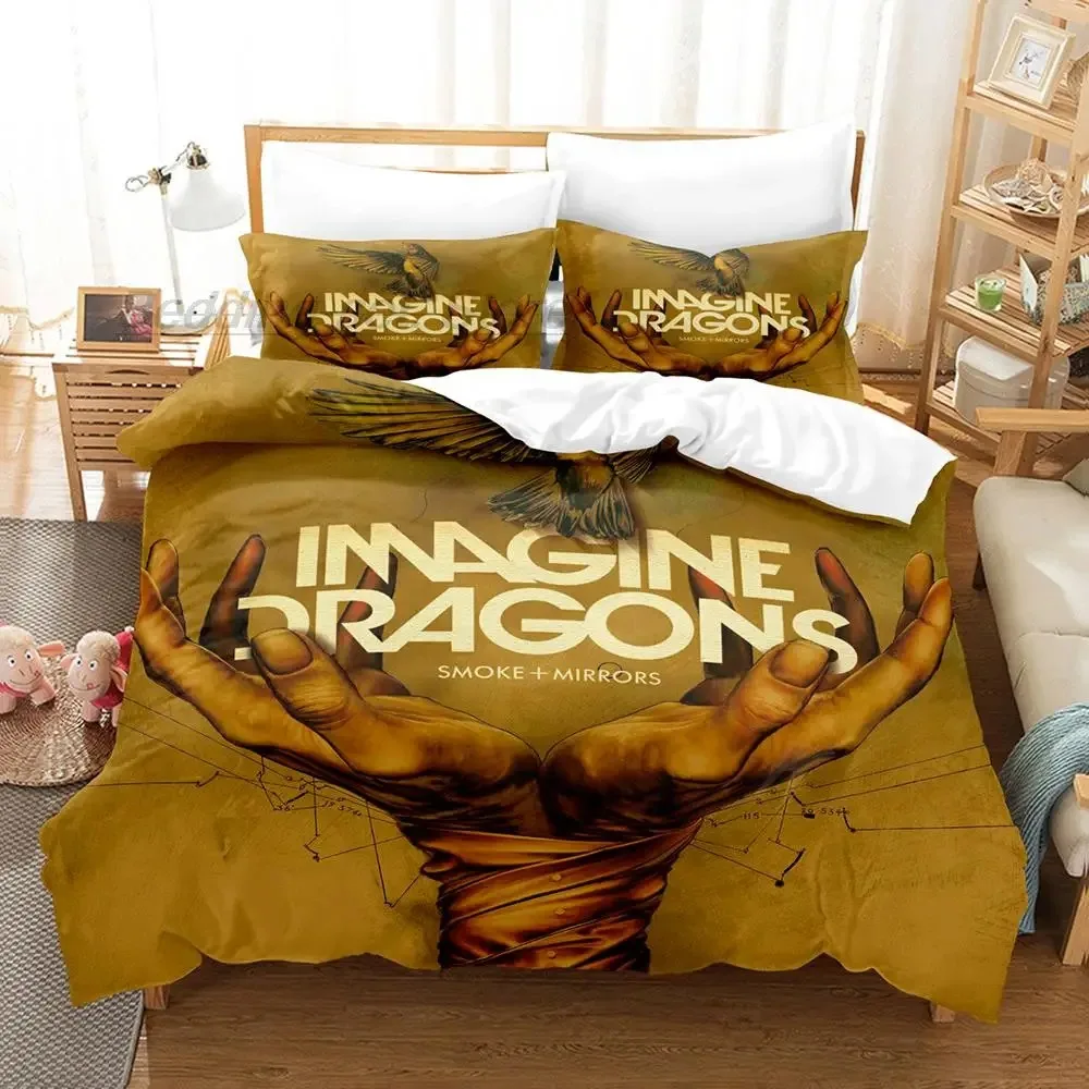 

Imagine Dragons Bedding Set Single Twin Full Queen King Size Bed Set Aldult Kid Bedroom Duvetcover Sets 3D Print Bed Sheet Set